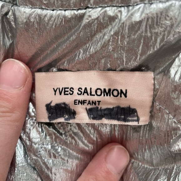 Yves Salomon Metallic Kids down jacket size 4 - Picture 4 of 12